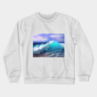 Turquoise Ocean Wave Crewneck Sweatshirt